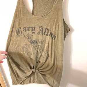 Olive Graphic Tank Top